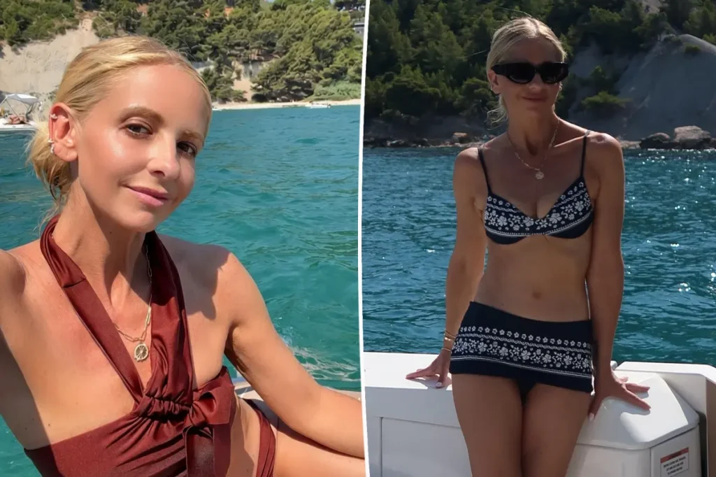 Sarah Michelle Gellar exibe looks de praia e passeios a cavalo durante férias no sul da França