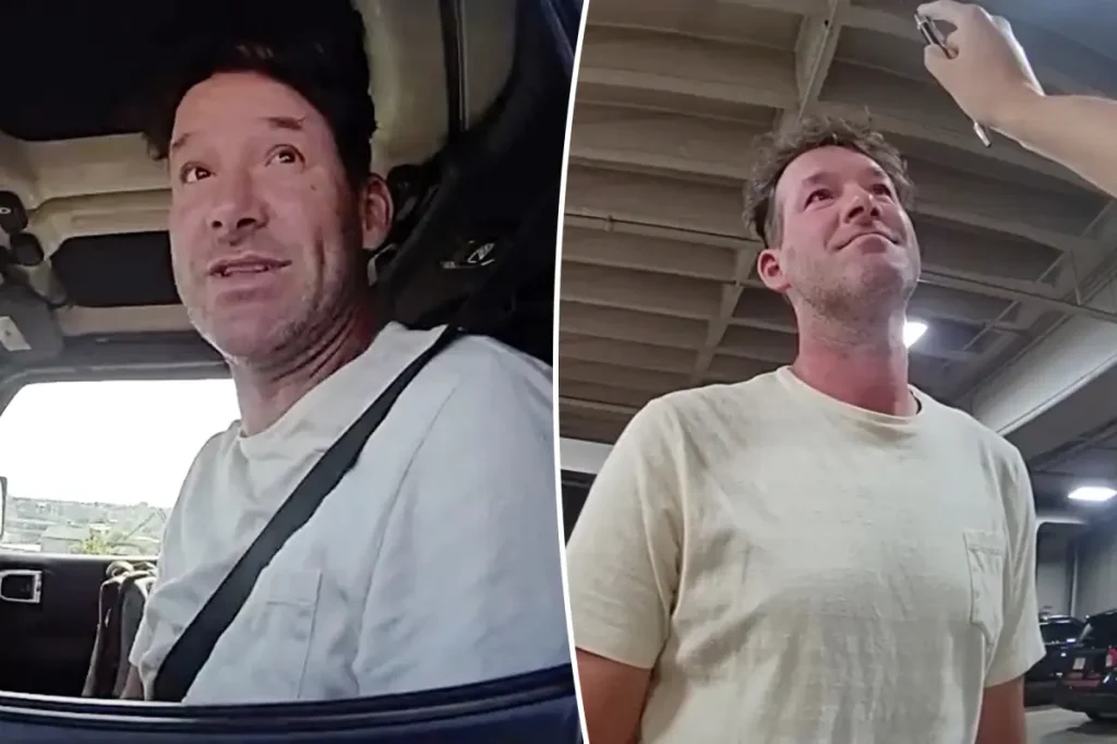 Tony Romo falha em teste de sobriedade em vídeo de câmera corporal após prisão por dirigir embriagado em Wisconsin