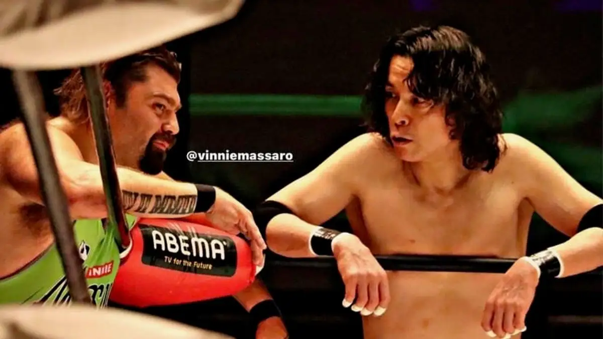 Vinnie Massaro talks on the apron