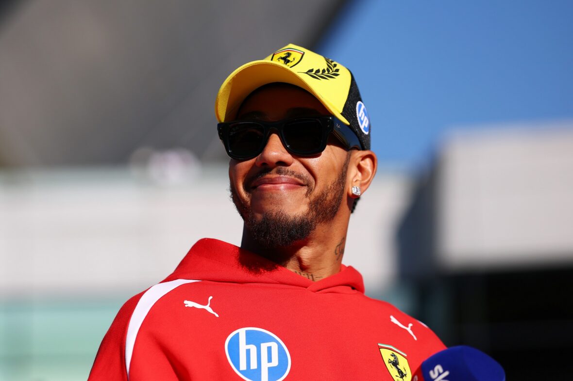 Lewis Hamilton no circuito de Silverstone