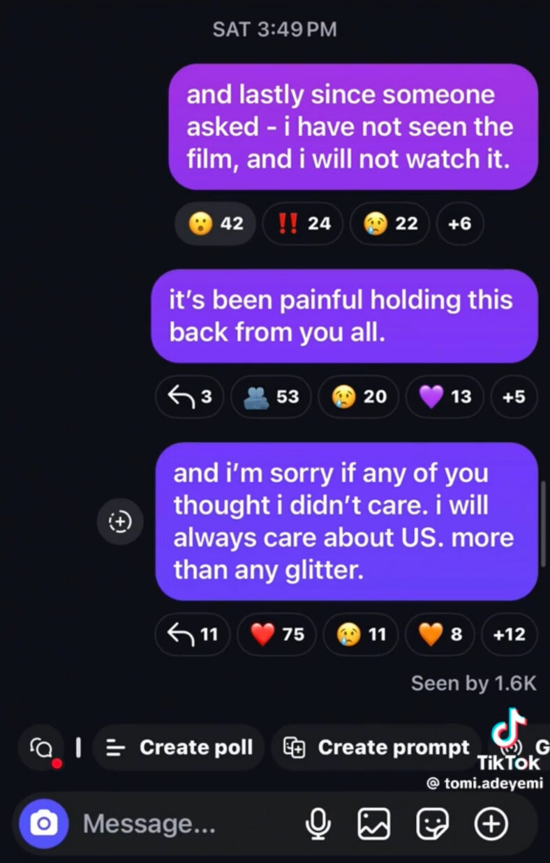 Captura de tela do TikTok de Tomi Adeyemi