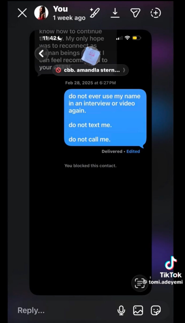 Captura de tela do TikTok de Tomi Adeyemi
