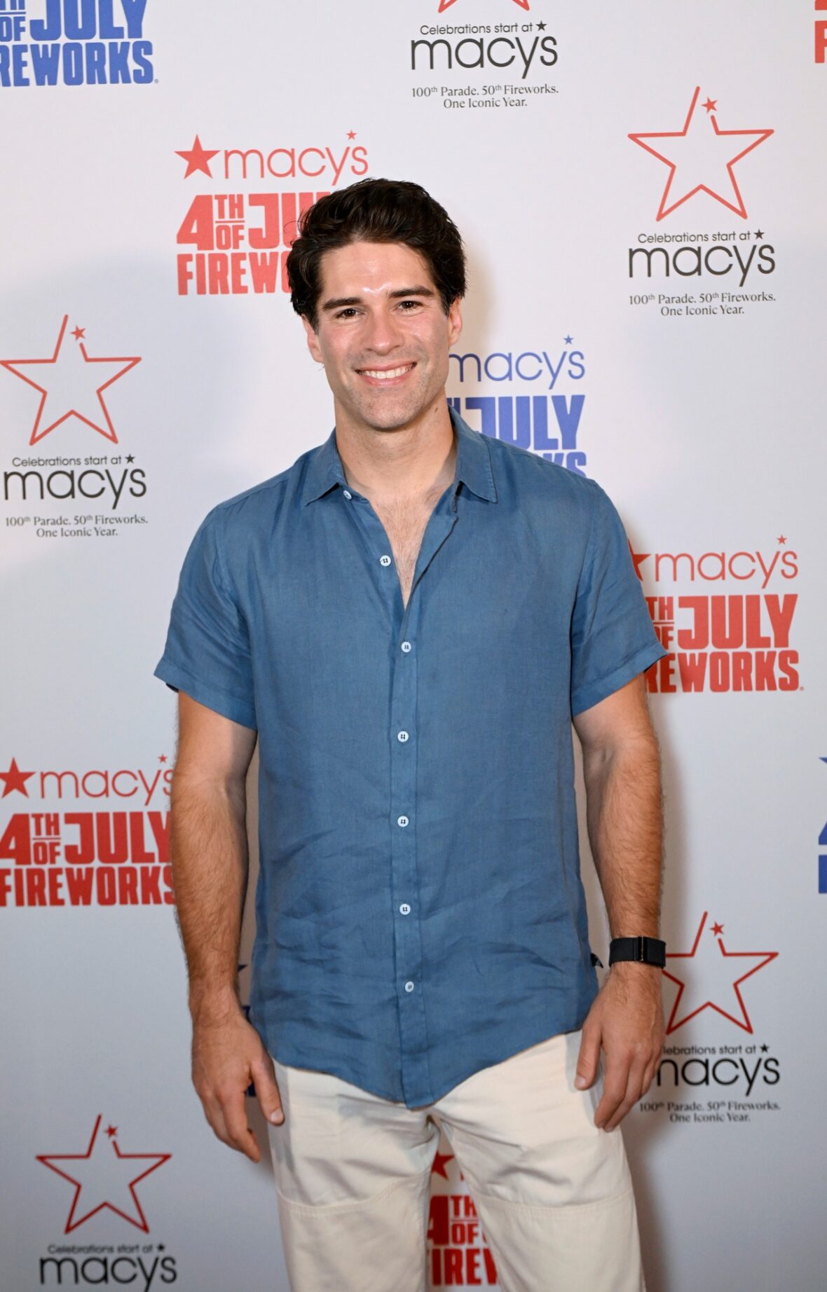 Asher Grodman participa do show de fogos de artifício da Macy's em 4 de julho