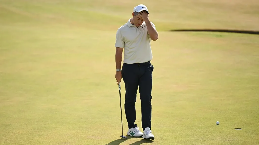 Rory McIlroy revive fantasma dos putts curtos e abre Open de 2026 com 72; estreante Suber lidera