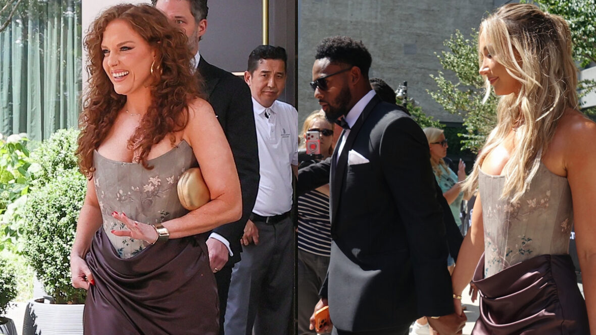 Foto lado a lado mostrando Abigail Anderson e Juju Smith-Schuster