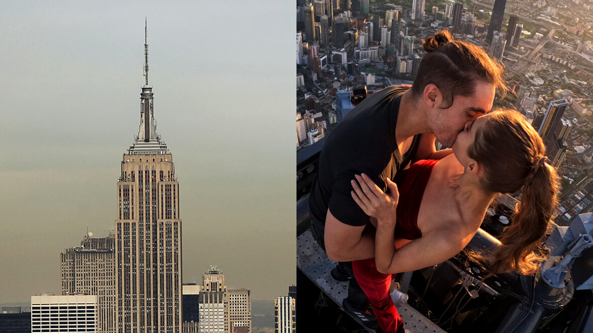 skywalkers-escalar-império-construção-estado Casal da Netflix sobe no Empire State Building