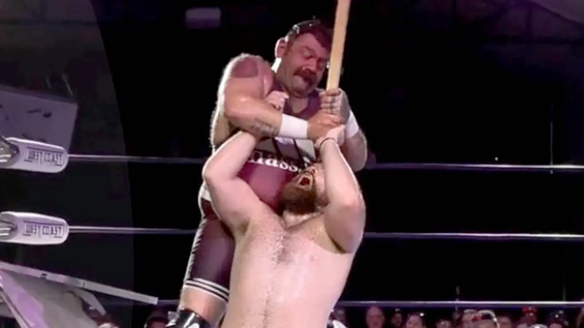 Vinnie Massaro with a foreign object