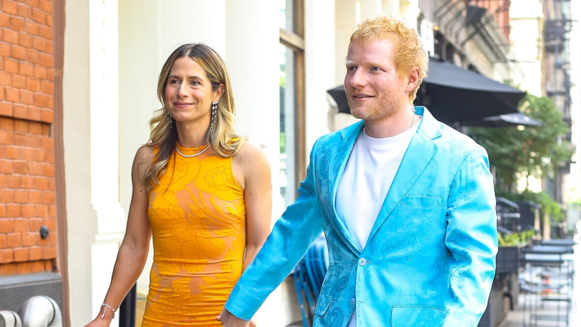 ed-sheeran-cereja-seaborn-taylor-casamento rápido Ed Sheeran e sua esposa Cherry Seaborn vão ao casamento de Taylor Swift