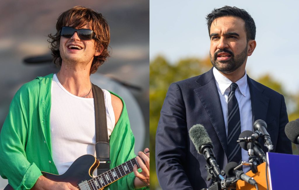 Prefeito de Nova York, Zohran Mamdani, faz participação surpresa em show de Djo, projeto musical de Joe Keery