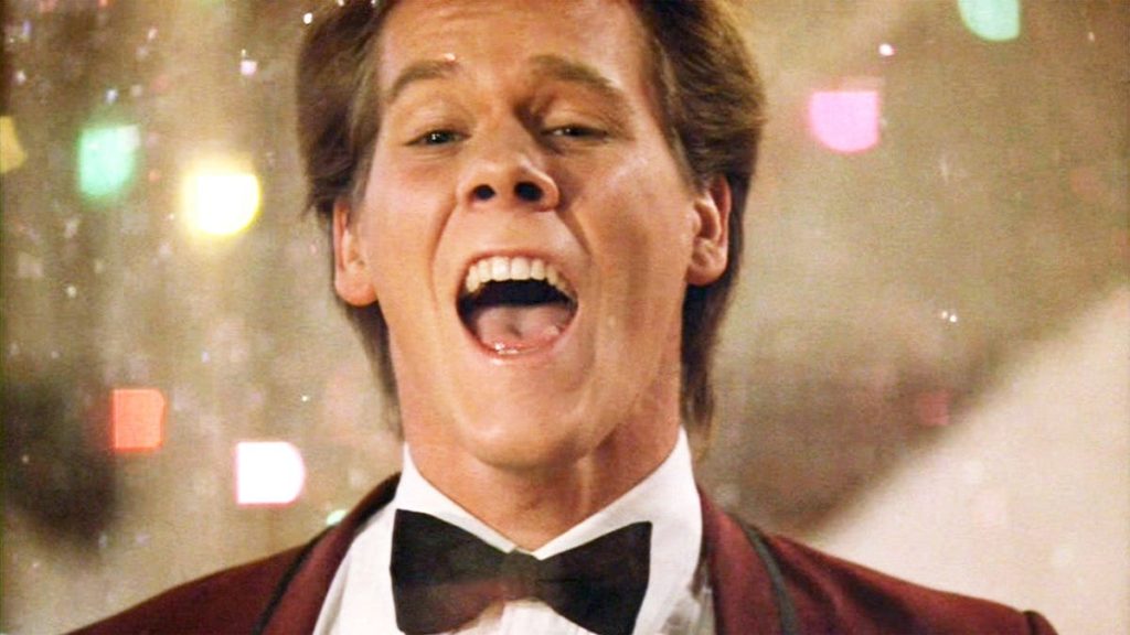 Kevin Bacon as Ren stands in a scene from Footloose.