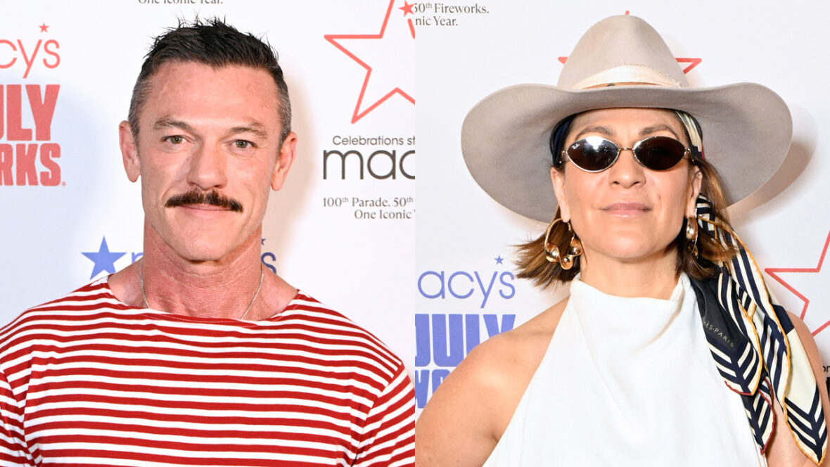 Luke-Shoshanna Luke Evans e Shoshanna Bean vão à Macy
