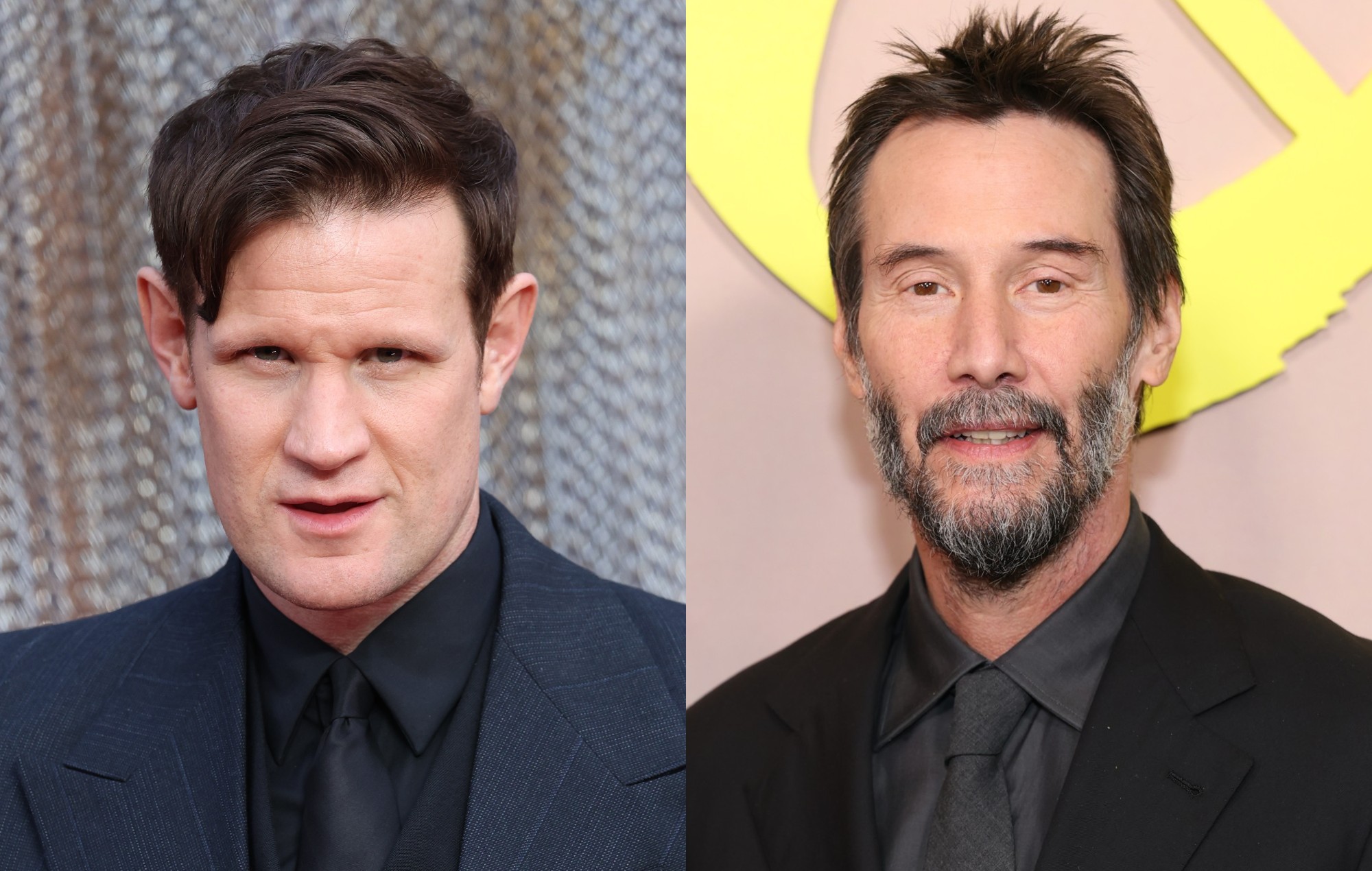 Matt Smith and Keanu Reeves. CREDIT: Lia Toby and Michael Loccisano/WireImage via Getty Images