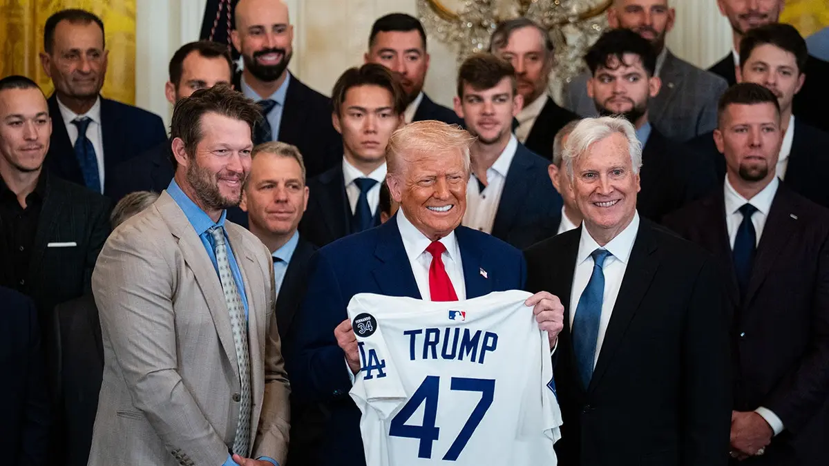 Trump with Dodgers