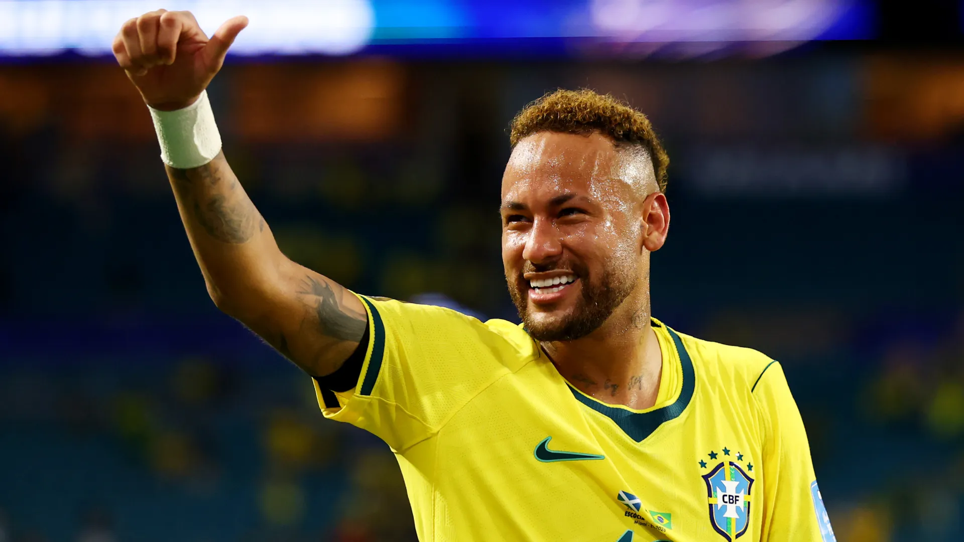 Neymar smiling