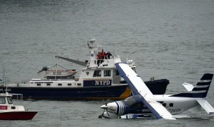 Video shows seaplane after hard landing in New York City's East River