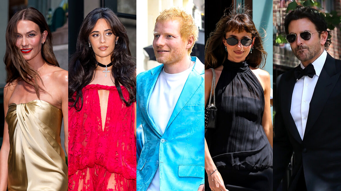Karlie Kloss, Camila Cabello, Ed Sheeran, Dakota Johnson e Bradley Cooper indo para Taylor Swift