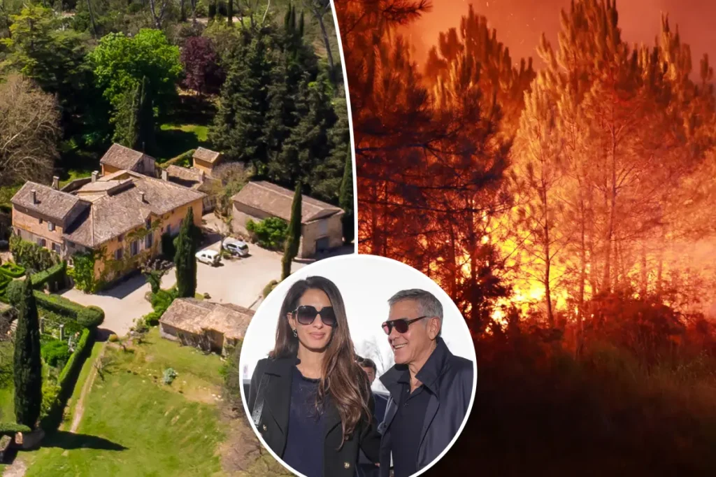 George e Amal Clooney deixam casa na França após incêndios florestais na região