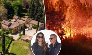 George e Amal Clooney deixam casa na França após incêndios florestais na região