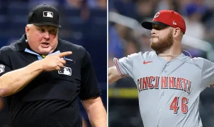 Reds' Caleb Ferguson rips 'fata–' umpire for getting in defender's way