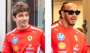 Charles Leclerc e Lewis Hamilton são vistos saindo das lojas de Londres antes do Grande Prêmio da Inglaterra