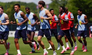 England soccer players bomb off diving board like a teammate wasn’t just injured in a freak accident