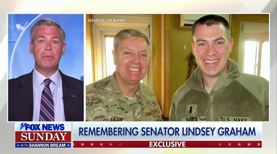 Jim Banks honors Lindsey Graham, slams past