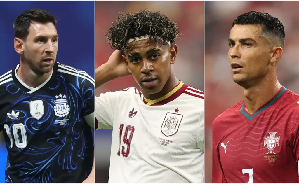 Lamine Yamal enfrentará Messi e Cristiano Ronaldo em finais: coincidência marca trajetória do jovem espanhol