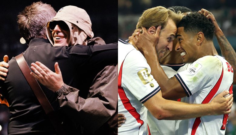 Liam Gallagher comemora vitória da Inglaterra na Copa ao som de Wonderwall e quase acerta placar contra o México