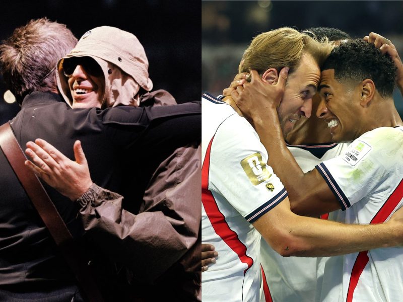 Liam Gallagher comemora vitória da Inglaterra na Copa ao som de Wonderwall e quase acerta placar contra o México