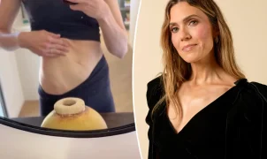 Mandy Moore exibe corpo pós-parto sem filtros e reflete sobre maternidade após três filhos em quatro anos