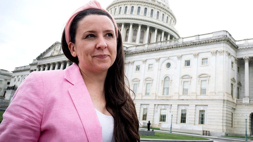 Ms. Rachel poses in front of the U.S. Capitol in Washington.