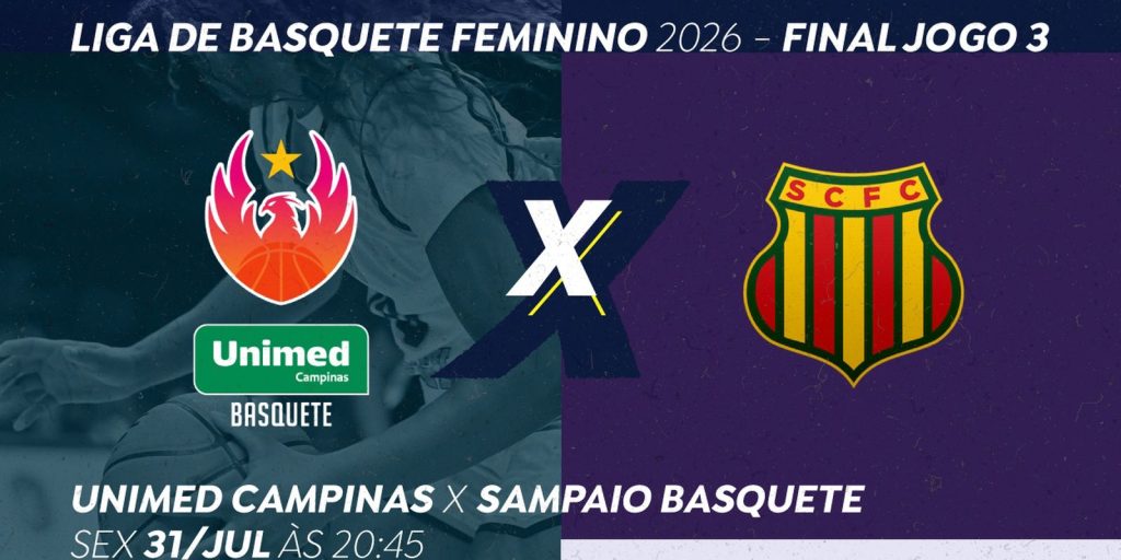 TV Brasil transmite jogo 3 da final da LBF entre Unimed Campinas e Sampaio Basquete