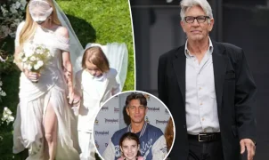 Filho de Emma Roberts, de 5 anos, conduz atriz ao altar após ausência do pai no casamento