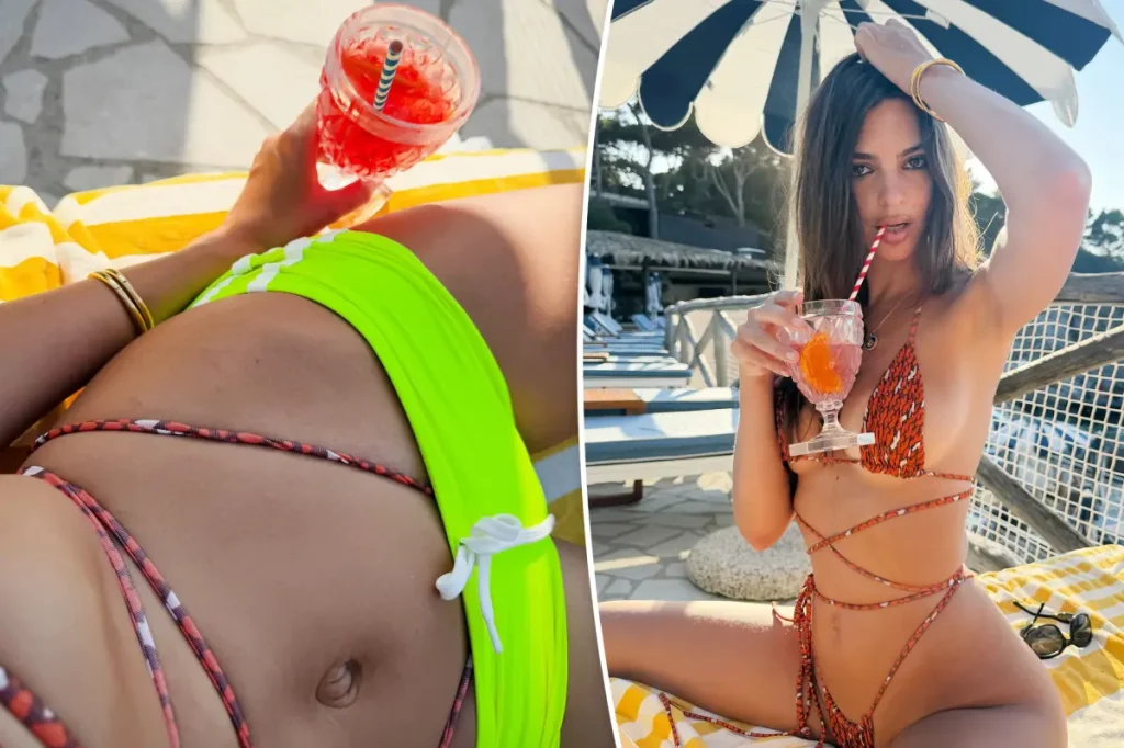 Emily Ratajkowski exibe biquínis de amarrar em viagem à Grécia após venda de livro por valor de sete dígitos