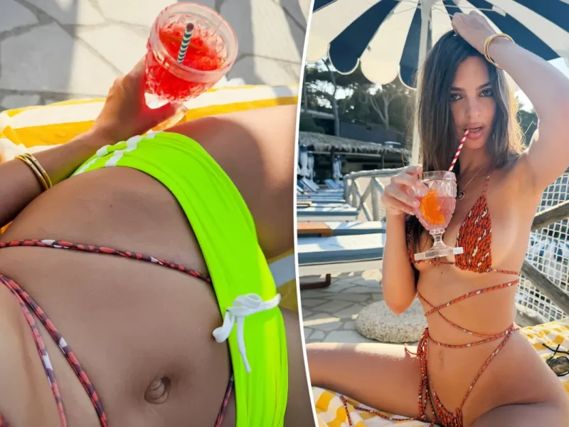 Emily Ratajkowski exibe biquínis de amarrar em viagem à Grécia após venda de livro por valor de sete dígitos