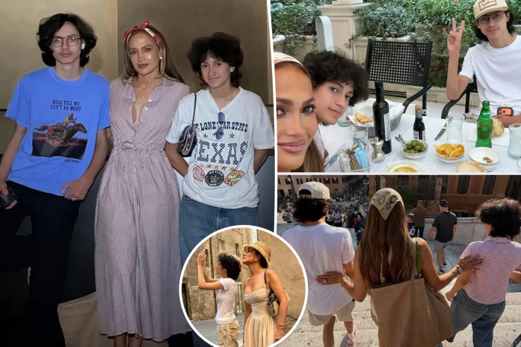 Jennifer Lopez mostra raro registro dos gêmeos em viagem pela Itália antes da faculdade