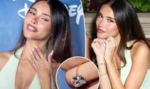 Madison Beer exibe anel de noivado avaliado em até US$ 1,2 milhão em evento em Los Angeles