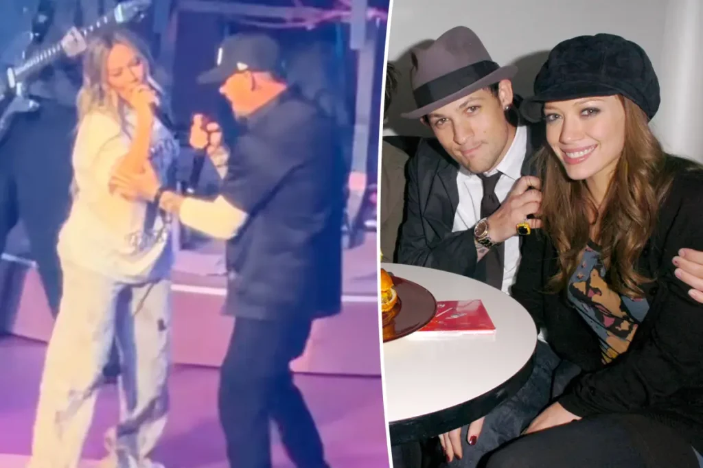 Hilary Duff reencontra ex Joel Madden no palco em show em Nova York, 20 anos após término