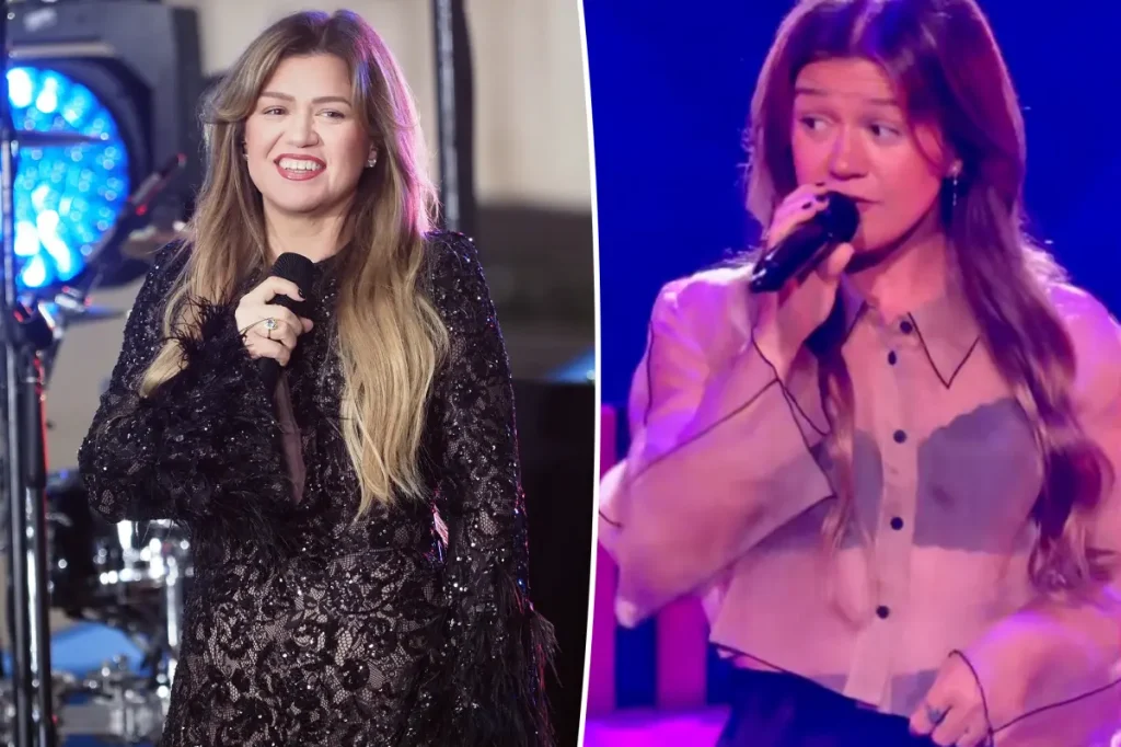 Kelly Clarkson brinca com o próprio corpo e evita susto em show em Las Vegas