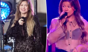 Kelly Clarkson brinca com o próprio corpo e evita susto em show em Las Vegas