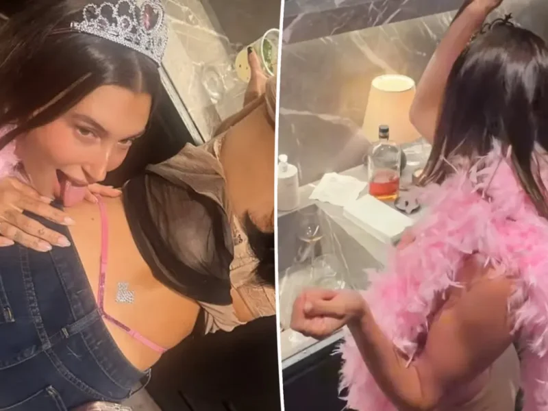 Hailey Bieber curte festa de aniversário de Kylie Jenner com registros ousados em festa em Beverly Hills