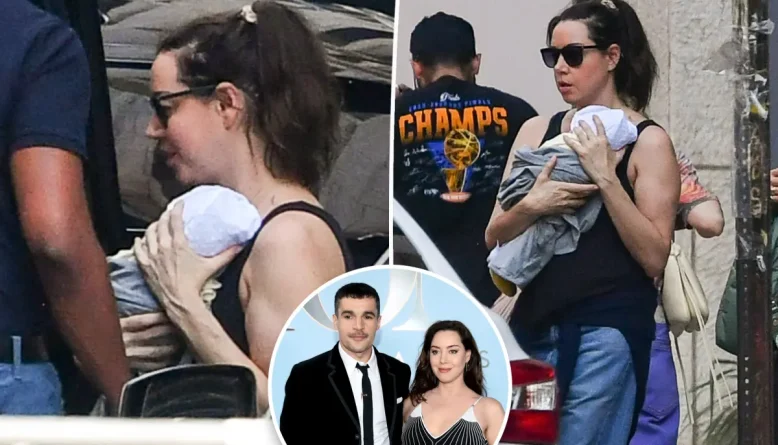 Aubrey Plaza é vista com o bebê recém-nascido pela primeira vez em Nova York