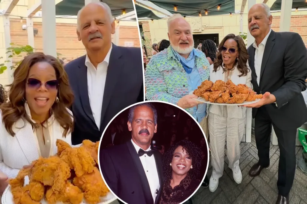 Oprah Winfrey surge ao lado de Stedman Graham em festa pelos 40 anos de seu talk show