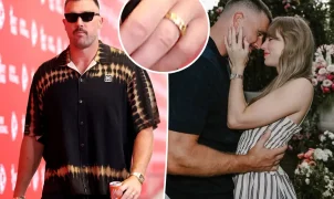 Travis Kelce exibe aliança de casamento antes de primeiro jogo dos Chiefs após casamento com Taylor Swift