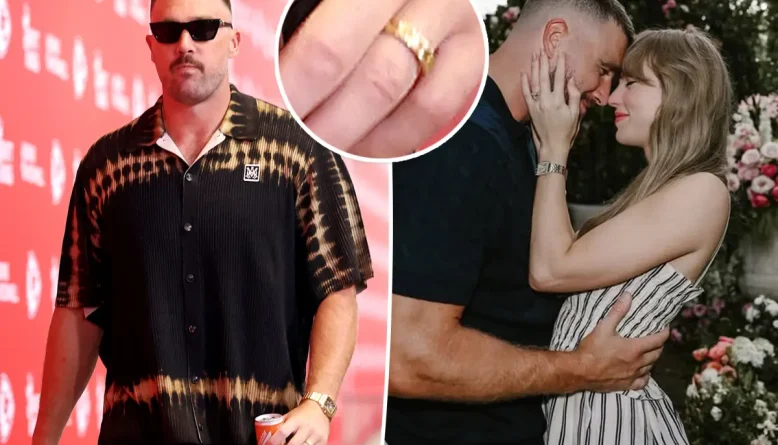 Travis Kelce exibe aliança de casamento antes de primeiro jogo dos Chiefs após casamento com Taylor Swift