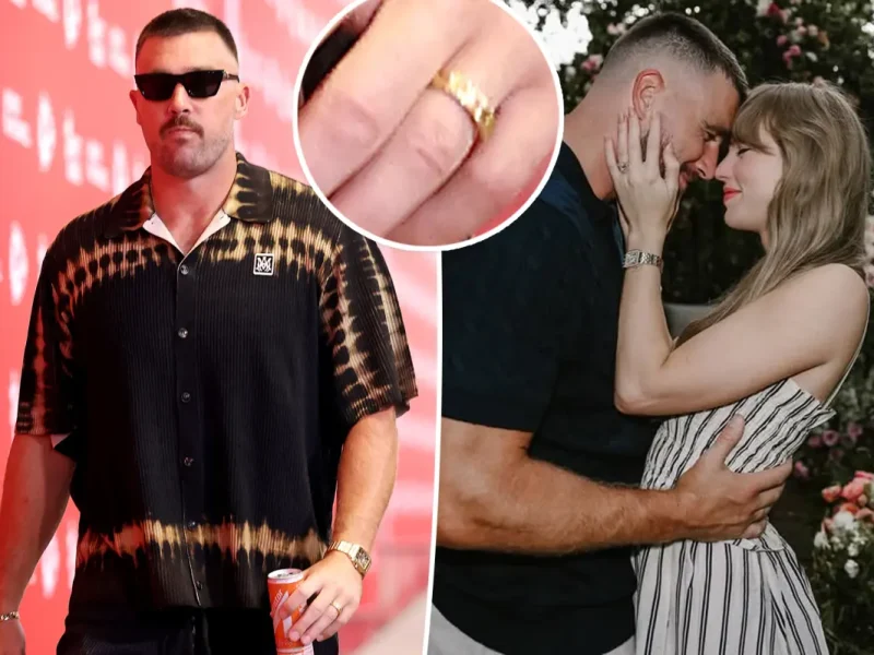 Travis Kelce exibe aliança de casamento antes de primeiro jogo dos Chiefs após casamento com Taylor Swift