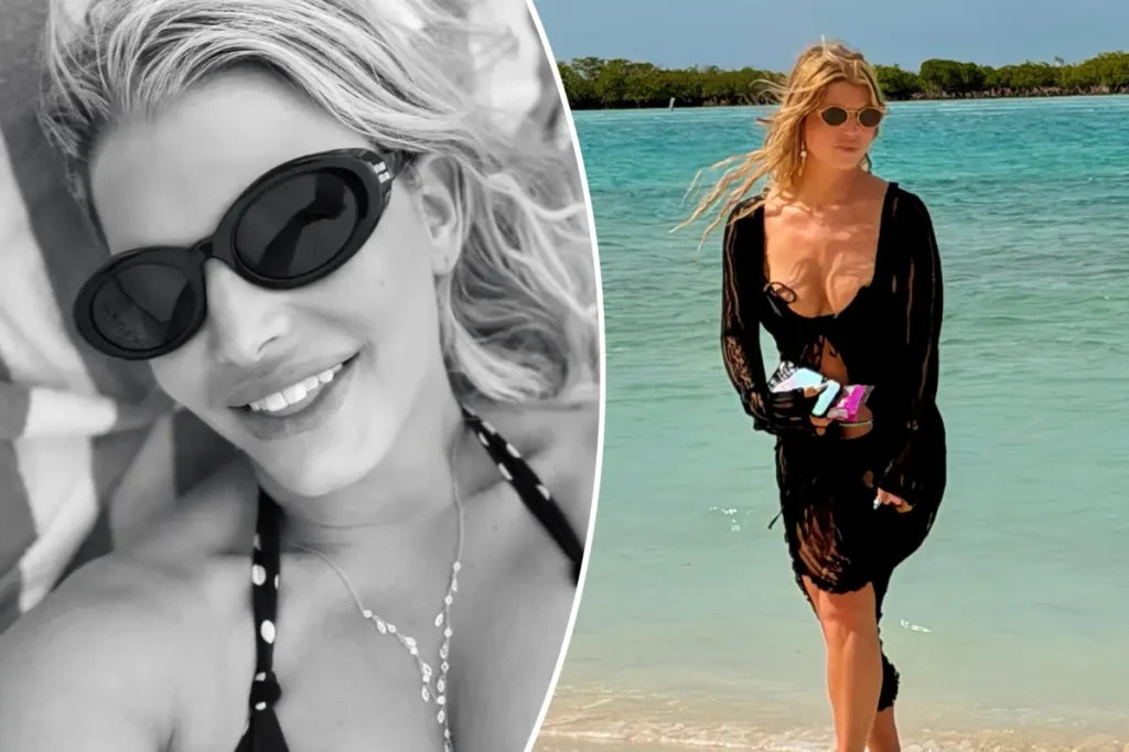 Jessica Simpson compartilha registros de viagem de aniversário em Turks e Caicos