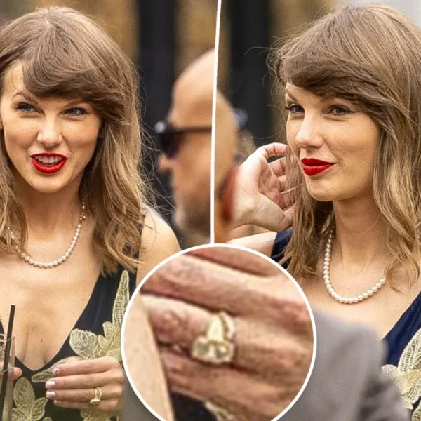 Taylor Swift exibe aliança de casamento em casamento de engenheiros de som na Inglaterra