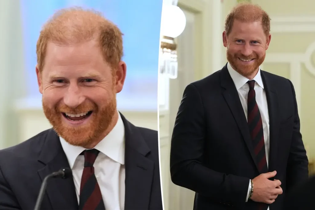 Príncipe Harry surge sorridente em evento nos EUA no mesmo dia em que anuncia retorno ao Reino Unido