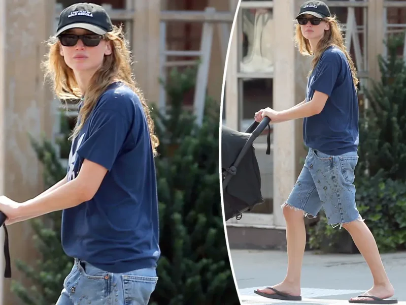 Jennifer Lawrence aposta em chinelos de US$ 40 vistos em Jennifer Aniston e Katie Holmes